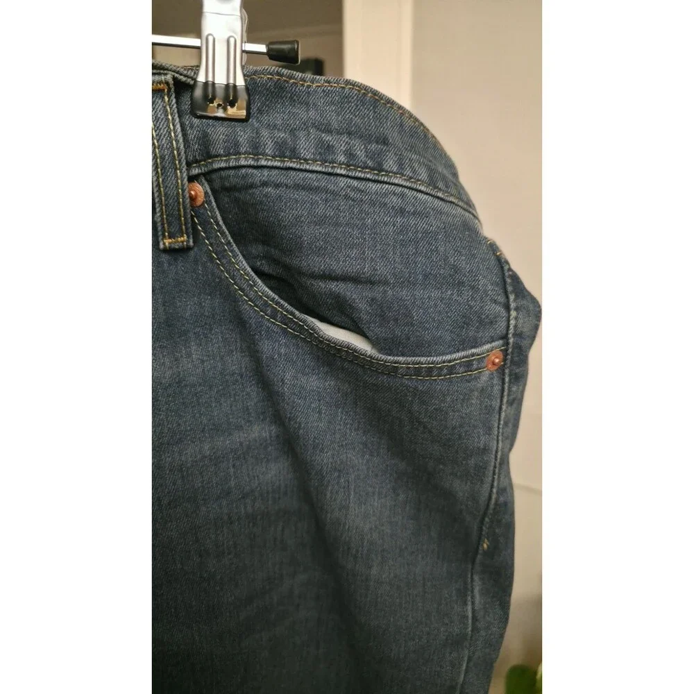 Levis 511 Jeans Mens 36x30 Blue Denim Slim Fit Zipper Medium Wash Grunge Skater